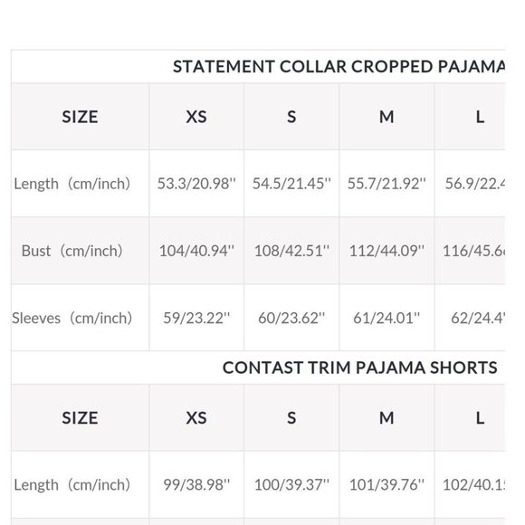 Statement Collar Cropped Pajama Set by Nap Loungewear size L. B010 - Picture 4 of 5